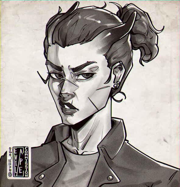 Headshot Lineart sketch