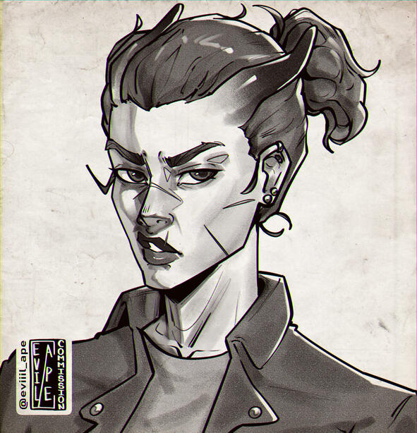 Headshot Lineart sketch