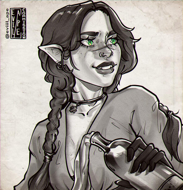 Bust Lineart sketch